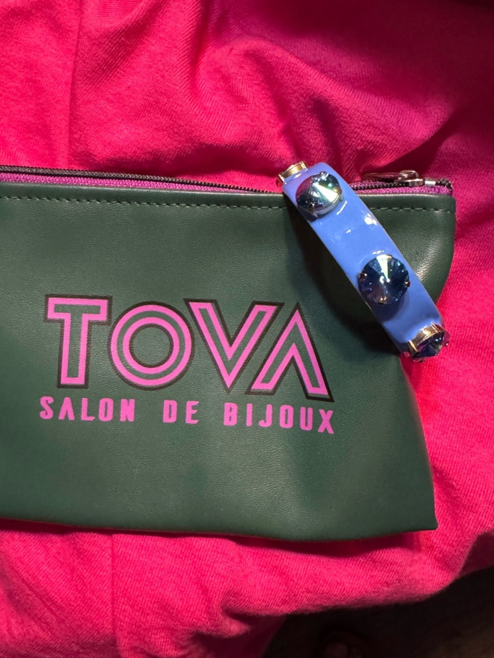 TOVA cuff in Blue Jean. - Picture 3 of 5